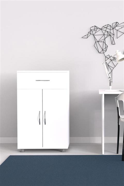 Mimilos D10 Ofis Dosya Dolabı Çekmeceli Kapaklı Raflı Dolap