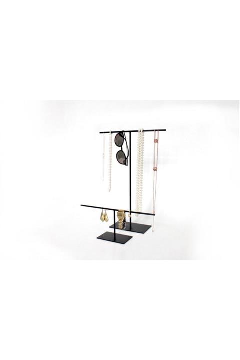 MERZANA 2 Li Metal Takı Ve Aksesuar Standı, Takı Askısı