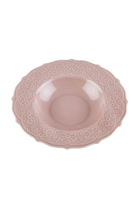 KANCAEV DANTEL KOLEKSİYON ÇORBA TABAĞI, 22CM. PEMBE