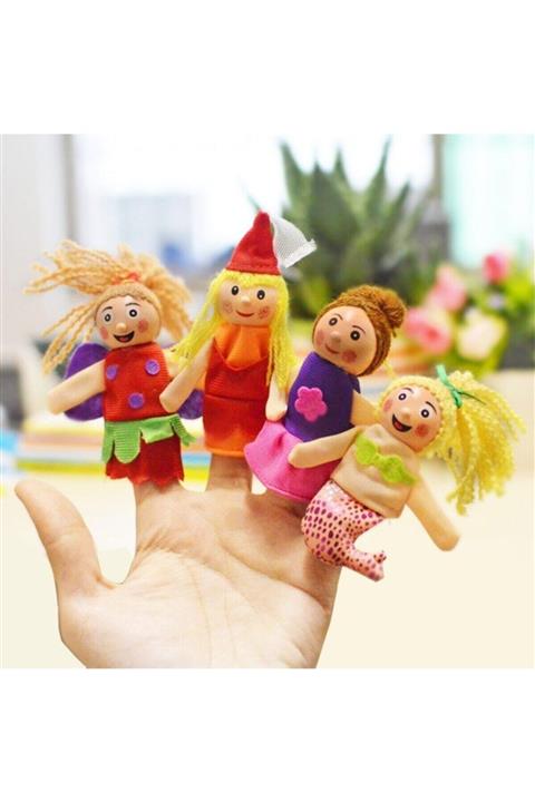 Tam12 4lü Set Parmak Kukla Bebek Çocuk Oyunu Masal Hikaye Görsel Anlatım Zeka Gelişim Sahne Oyuncağı