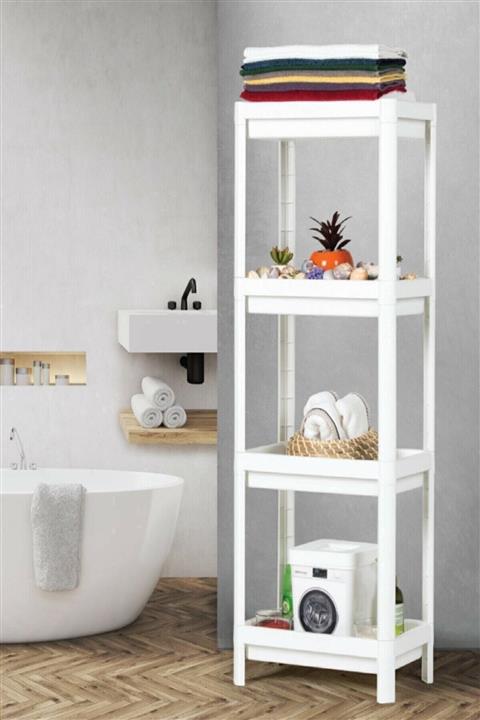 SHELF UNIT Beyaz Banyo Rafı