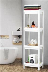 SHELF UNIT Beyaz Banyo Rafı