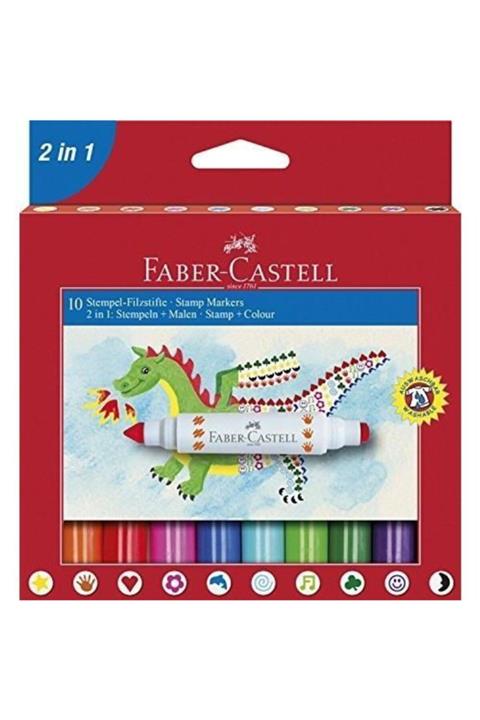 Faber Castell Damgalı Jumbo Keçeli Kalem 10 Renk