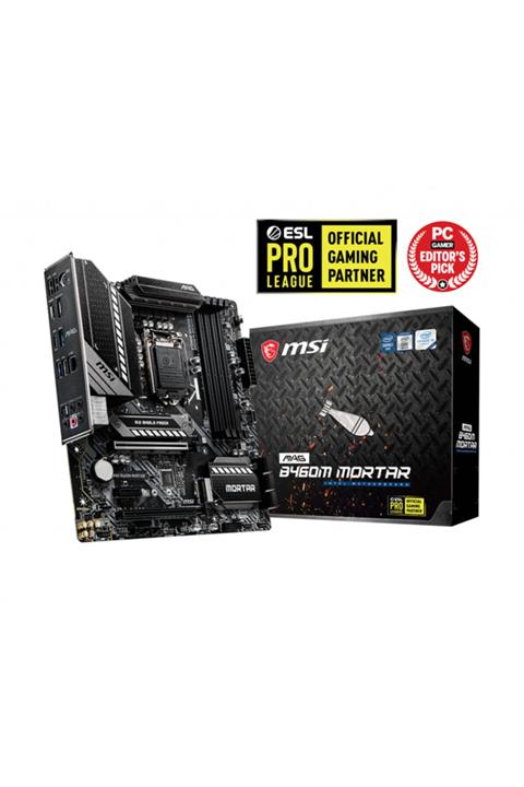 MSI Mag B460m Mortar Wıfı Ddr4 2933mhz Matx 1200