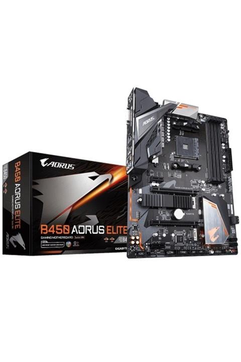 Gigabyte Gıgabyte Amd B450 Aorus Elıte B450 Ddr4 Hdmı Dvı Pcıe 16x V3.0 Am4 Sata3 M2 Pcıe Nvme