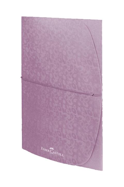 Faber Castell Lastikli Dosya Desenli Metalik Mor 5075190102000