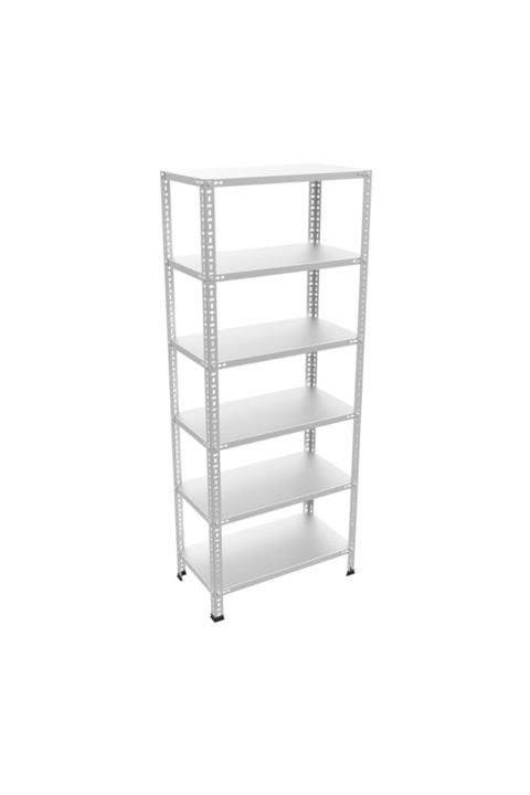 RafBurada 6 Katlı Galvaniz Çelik Raf 1.00 Mm-43x93-200cm