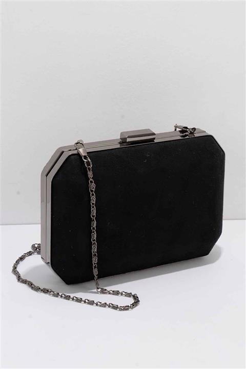 Bambi Siyah Süet Kadın Abiye Çanta C06599027772