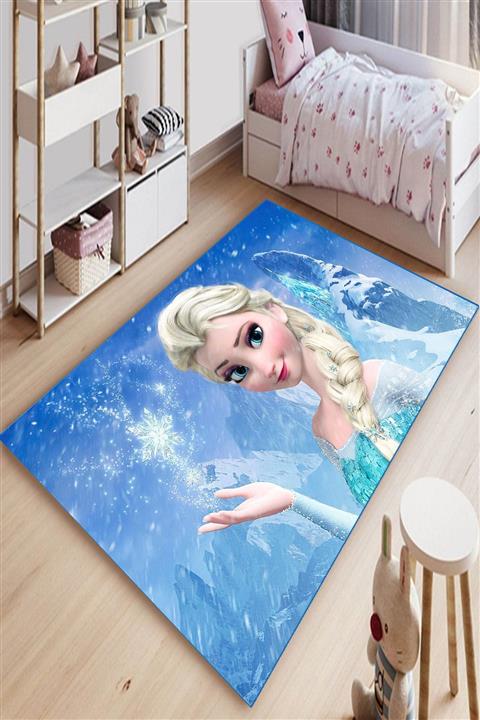 Rivolli Elsa Frozen Baskılı Kaymaz Taban Çocuk Odası Halısı