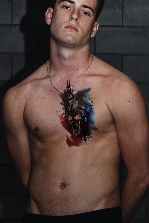 TAKIŞTIR Gerçekçi Geçici Aslan Dövme Tattoo