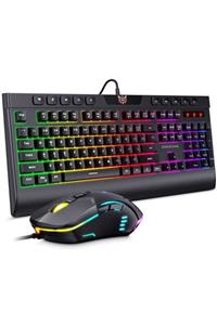 gnctech Onikuma G21 Rgb Işıklı Gaming Oyuncu Klavye Mouse Set Bileklik Destekli Klavye Dpı Ayarlı Mouse Rgb