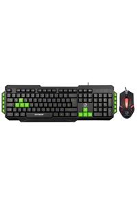 Hytech Hkm-58 Gamy Plus Yeşil Tuşlu Q Gaming Klavye + Mouse Set