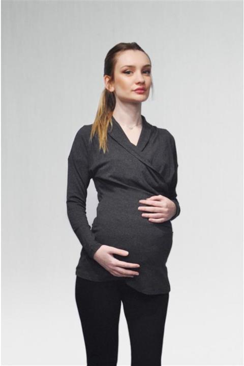 MERLİYN GİYİM Kruvaze Hamile Tshirt Mr-189