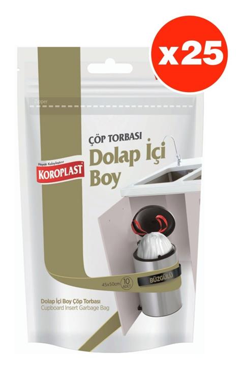 Koroplast Dolap Içi 10lu Çöp Torbası X 25 Paket (45*50 Cm)
