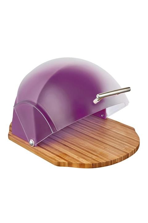 Neva Sweet Oval Ahşap Ekmeklik Mor