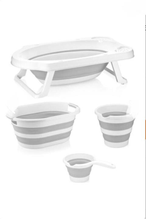 Herza House 4'lü Katlanır Bebek Küveti Seti