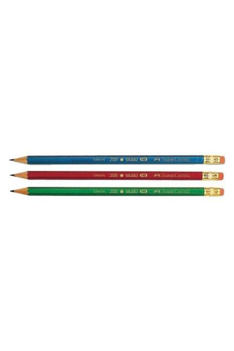 Faber Castell Faber 2120 Silgili Kurşun Kalem 12 Li Paket (5244212000)