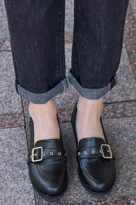 Mio Gusto Rachel Siyah Oxford Ayakkabı