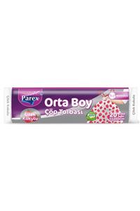 Parex Büzgülü Çilek Kokulu Orta Boy Çöp Torbası