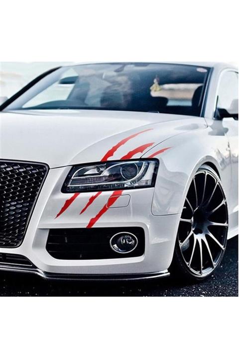 Sticker World Kırmızı Monster Pençe Sticker 30 cm