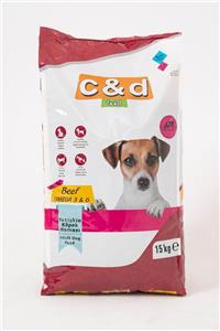 C&D PET C&d Biftekli Yetişkin Köpek Maması 15kg 21 Protein 12 Yağ