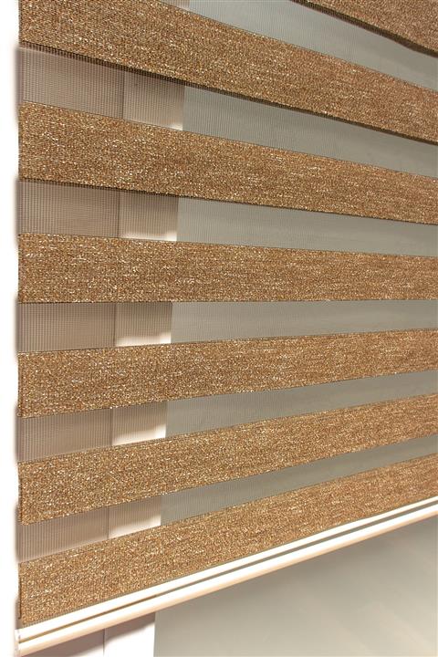 Naza Zebra Stor Perde 24299-03 170x260 cm Kahverengi Dokusal Perde