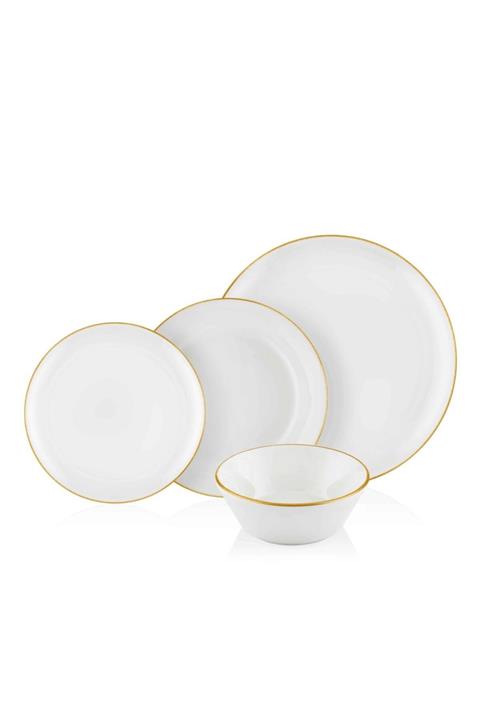 The Mia Yemek Seti 24 Parça Gold