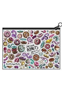 Inn Design Pack Boyanabilir Bez Kalem Kutusu 13x19 cm Donuts