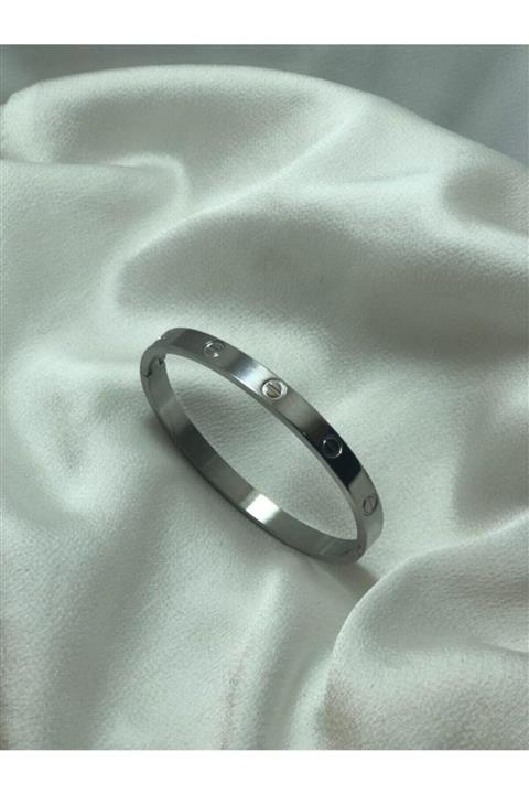 Cartier Gümüş Çelik Bileklik