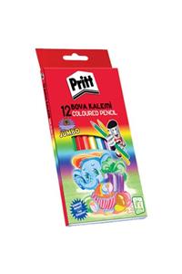 Pritt 12 Renk Jumbo Üçgen Uzun Kuru Boya 1219733