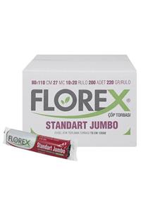 Florex Standart Jumbo Çöp Torbası 1 Koli 200 Adet ( ) 80 X 110 Cm / 27 Mc