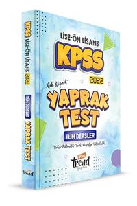 Yeni Trend Yayınları 2022 Kpss: Lise & Önlisans Yaprak Test