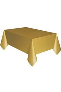 Salkım Party Yılın Ilk Fırsatları - Gold Renk Plastik Masa Örtüsü 120x180 Cm - ™ Beyaz At®