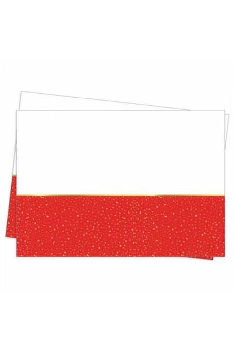 Adana Pasta Malzemeleri Masa Örtüsü Parti Zamanı Kırmızı