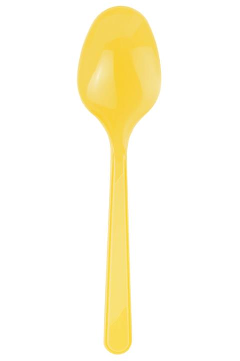 hediyelikcim Plastik Kaşık 25 Adet Sarı