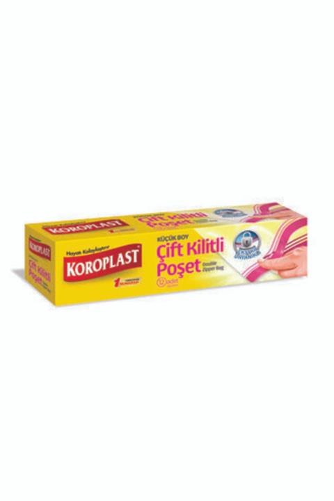 Koroplast Çift Kilitli Buzdolabı Poşeti Küçük Boy 12'li