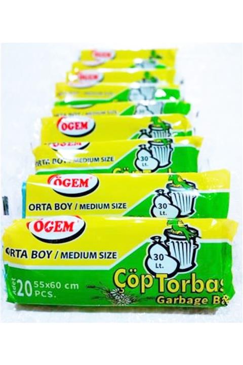 Çobanoğlu Mavi Ögem Orta Boy Çöp Torbası Poşeti 50 Rulo 55 X 60  1000 Adet