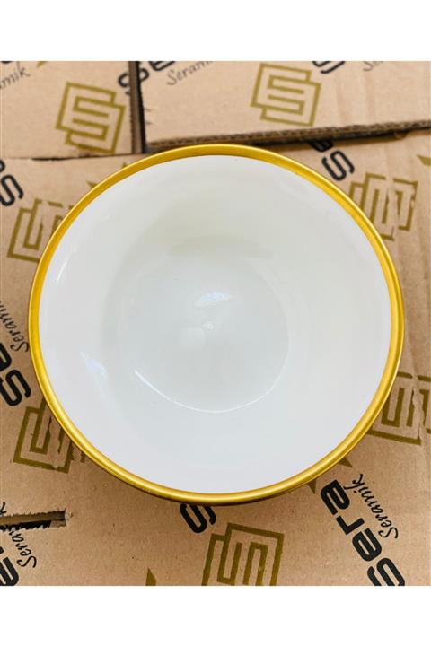 Serax Seramik 6 lı Yaldızlı Çorba Kasesi