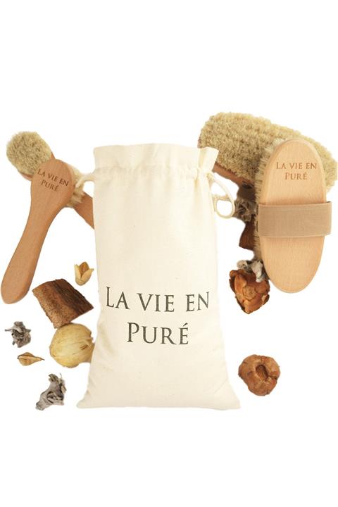 LA VIE EN PURÉ %100 Doğal At Kılı Selülit Fırçası %100 Doğal At Kılı Yüz Fırçası