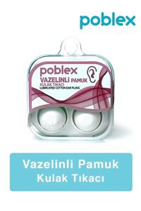 Poblex Vazelinli Pamuk Kulak Tıkacı - Kulak Koruyucu Tıpası 2'li