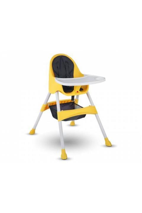 BabyHope Bh-7001 Royal Mama Sandalyesi Ekonomik Mama Masası Portatif Yemek Masası Sarı Renk