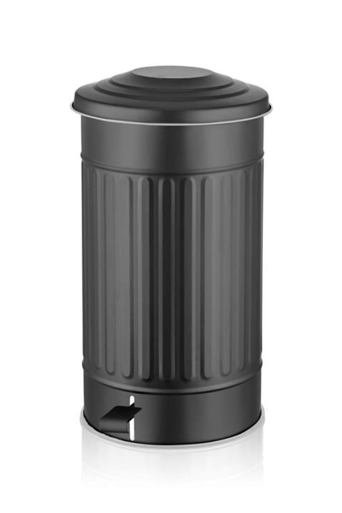 The Mia Çöp Kovası Siyah & Gri Çizgili 24 Lt Dst0014