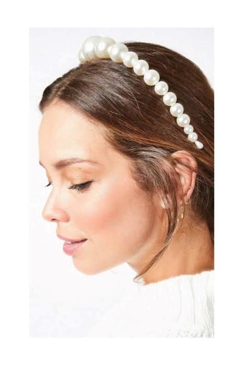 Vk&Vk Büyük Incili Taç Inci Kadın Taç