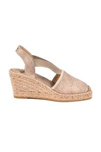 Su Espadril Espadril Elizabeth Naturel Keten Dolgu Topuk Ayakkabı