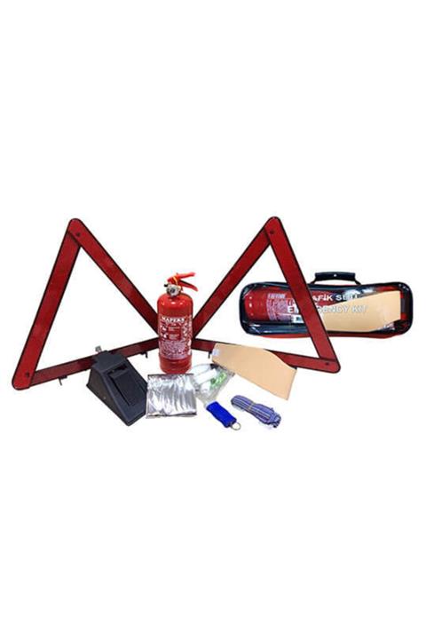 Autokit Trafik Seti Kare Bez Çanta Çift Reflektörlü