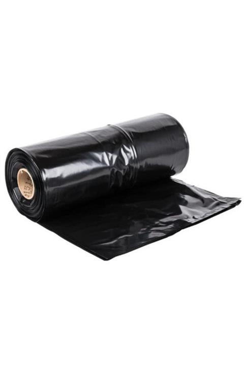 KAZANÇ Plastik Endüstriyel Jumbo Çöp Torbası Poşeti 2 Kat Siyah 62 Mic. 500 Gr 80 X 110 Cm. / Koli