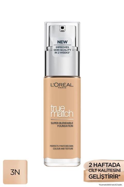 L'Oreal Paris L'oréal Paris True Match Bakım Yapan Fondöten 3n Creamy Beıge