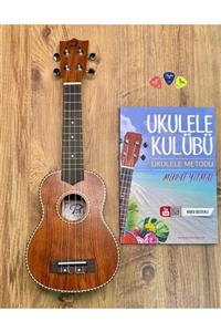 PUKA Bubinga Ağacı Sedefli Soprano Ukulele Çanta-kitap-pena