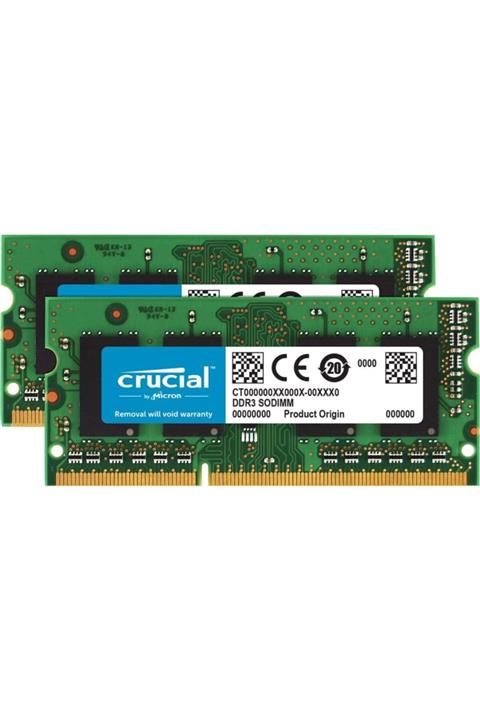 Crucial Ct2kıt102464bf160b 16gb Kit (2x8gb) Ddr3 1600mhz Sodımm Notebook Ram Bellek