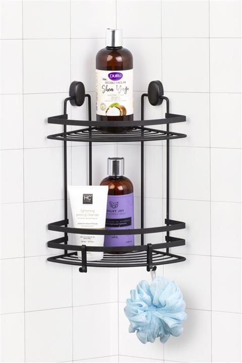 Okyanus Home Siyah Lamalı Ikili Üçgen Köşelik - 18 Cm